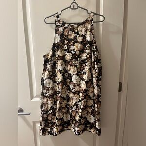 Abercrombie & Fitch High-Neck Linen-Blend Mini Dress